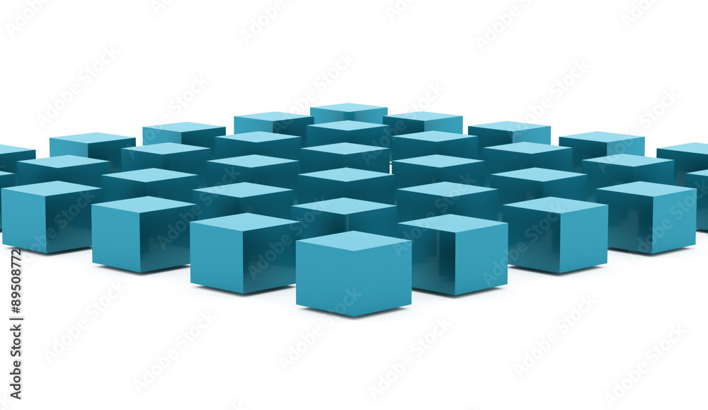 Abstract cubes background rendered on white background Abstract cubes background rendered on white background