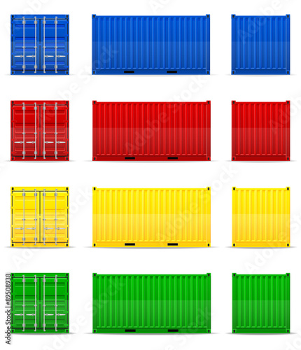 cargo container vector illustration