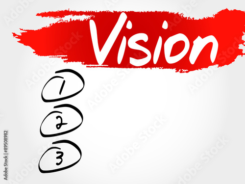 Vision blank list, business concept