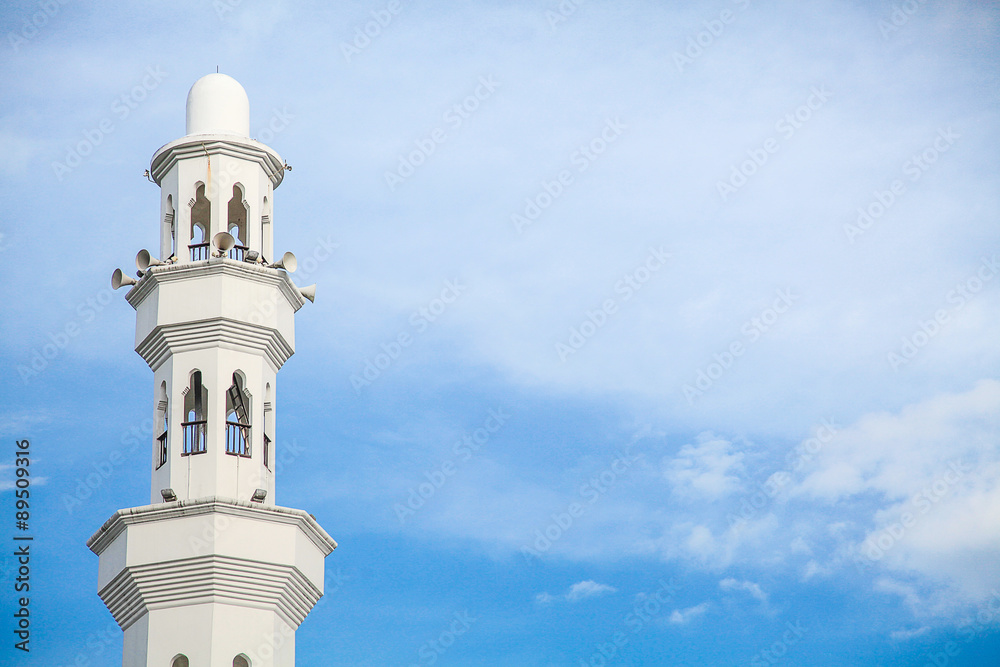 architecture of floating Mosque in Kuala Terengganu, Malaysia