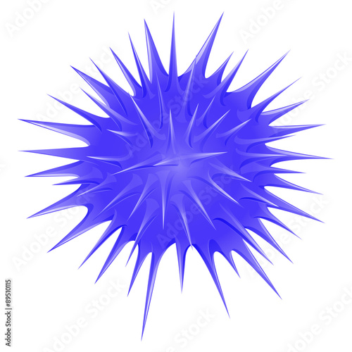 Blue thorny ball