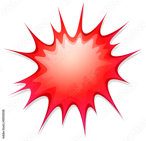 Red boom shape on white background....