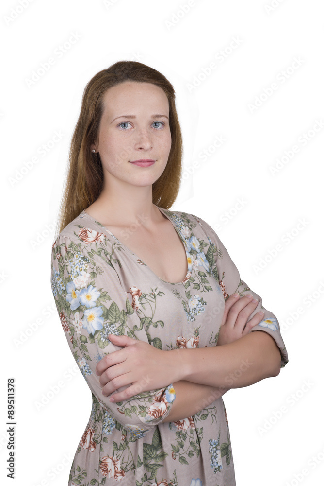 Girl with beautiful blue eyes and redhead hair Girl with beautiful blue eyes and redhead hair