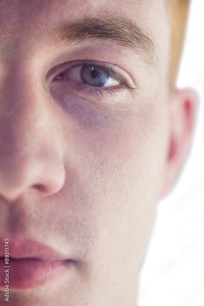 Fototapeta premium Close up of half face