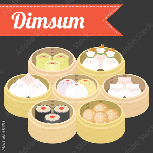 Vector Chinese Food Dimsum