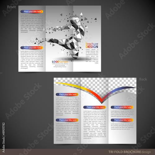Tri Folder Brochure - Leaflet mock up. Can be used as concept for your graphic design