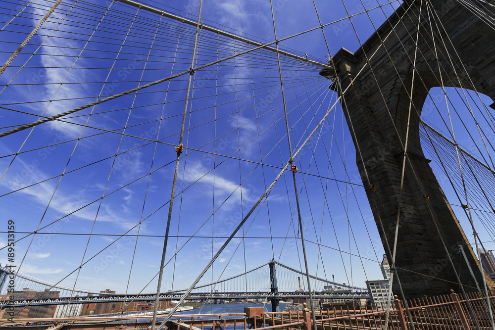 Obraz premium Views of the Brooklyn Bridge.