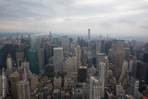 paesaggi dall alto della citt   di new york con grattacieli