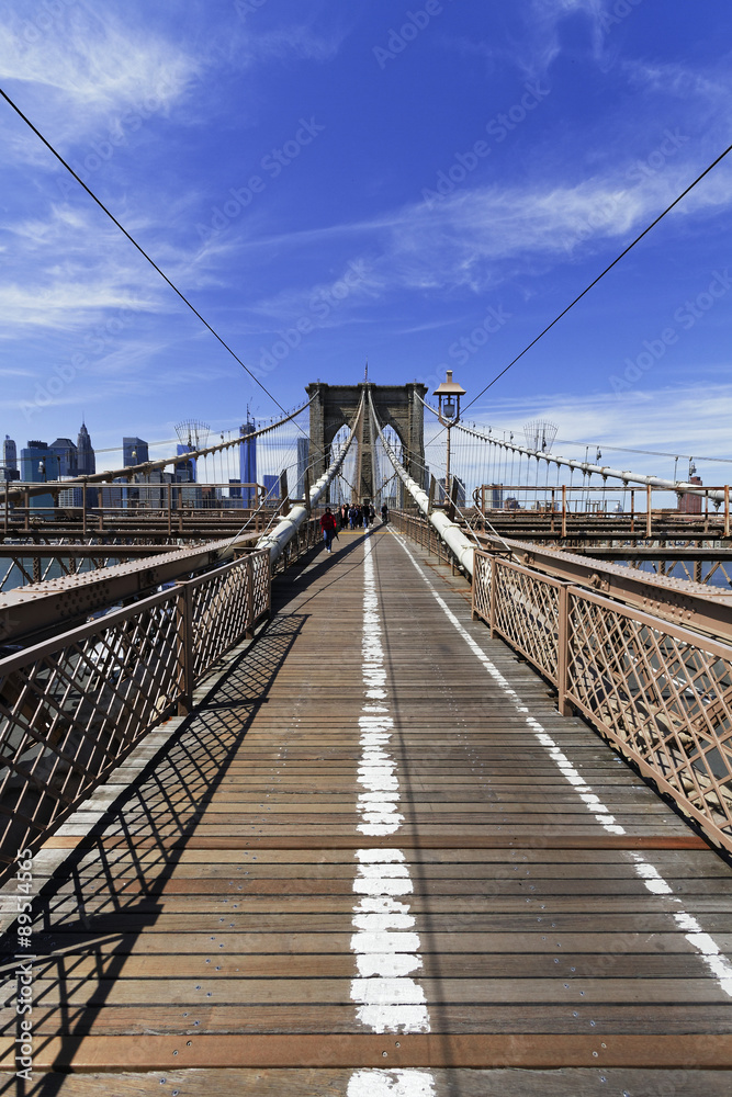 Naklejka premium Views of the Brooklyn Bridge.