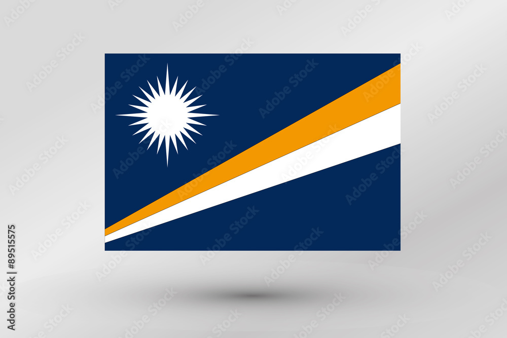 Obraz premium Flag Illustration of the country of Marshall Islands