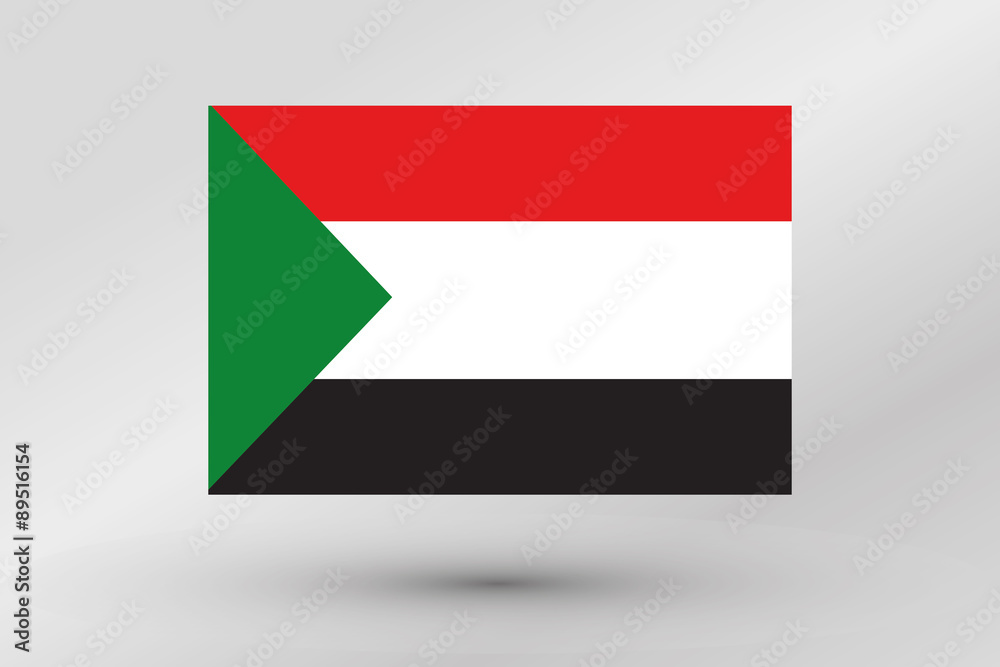 Flag Illustration of the country of  Sudan