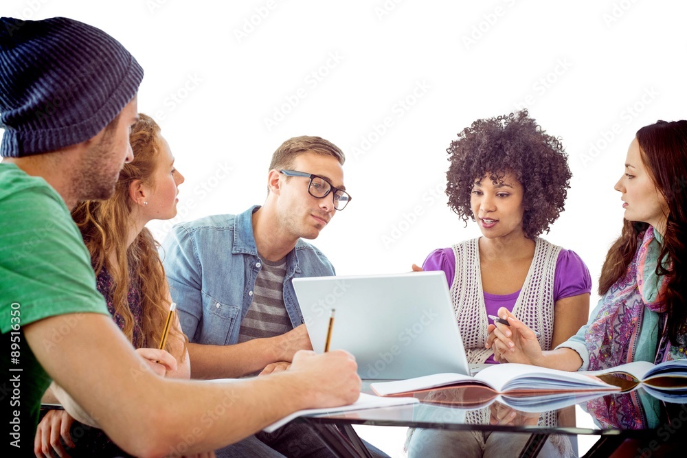 Fashion students working as a team Fashion students working as a team
