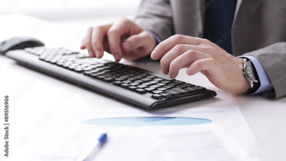 close up of businessman hands typing on keyboard close up of businessman hands typing on keyboard