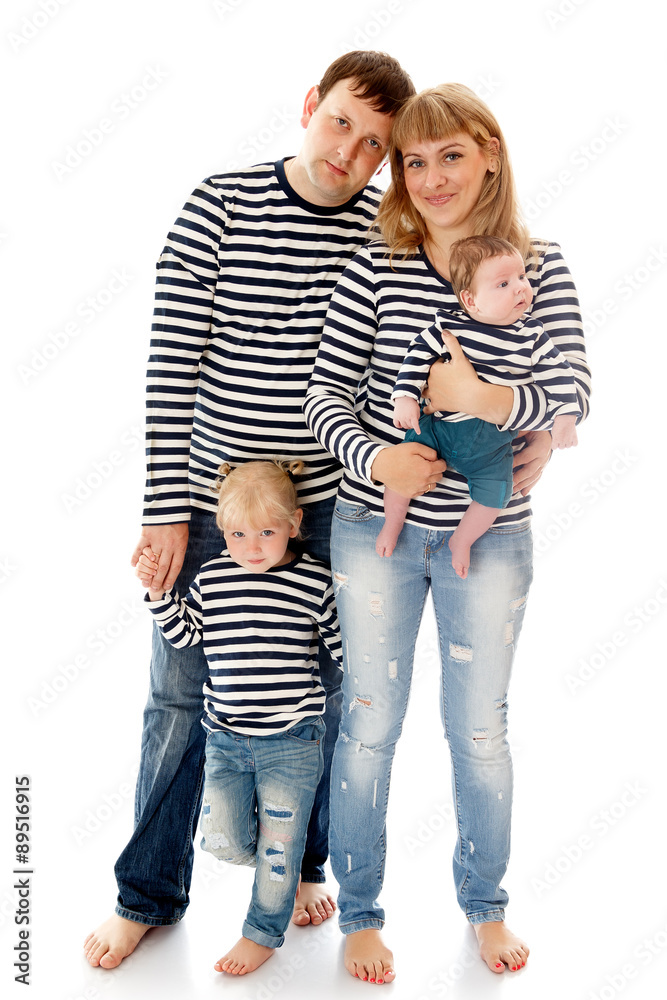 Happy family of four Happy family of four