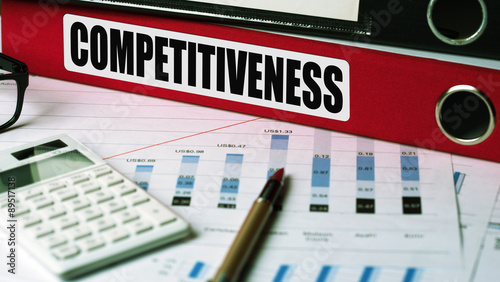 competitiveness concept on document folder
