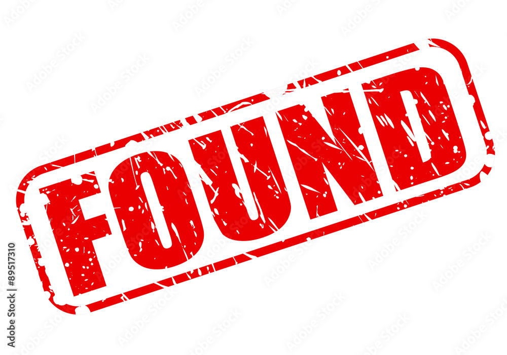 FOUND red stamp text Stock Vector | Adobe Stock