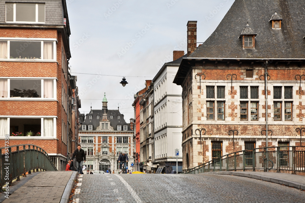 Pont street in Namur. Belgium