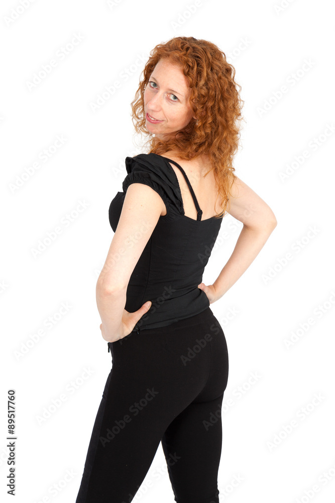 Beautiful woman doing different expressions in different sets of clothes: posing Beautiful woman doing different expressions in different sets of clothes: posing