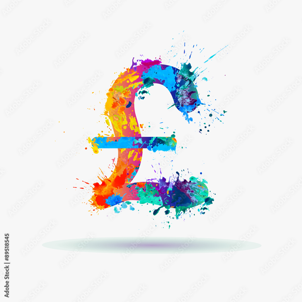 Pound sterling (GBP). Great Britain Pound sign