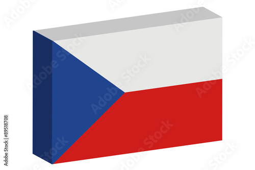 Free Download 3D Isometric Flag Illustration of the country of  Czech Republic - GFXLoad