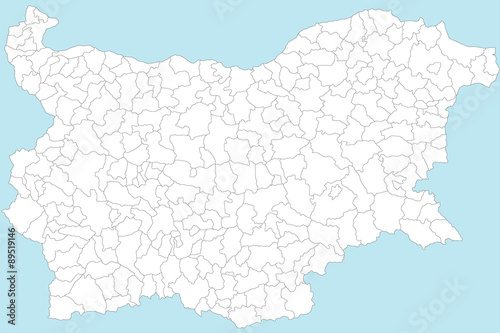 A large and detailed map of Bulgaria with all provinces, regions and oblasts.