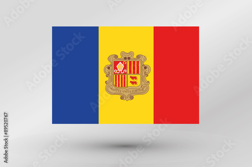 Free Download 3D Isometric Flag Illustration of the country of  Andorra - GFXLoad
