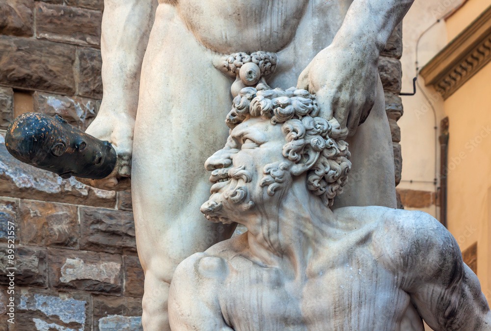 Hercules and Cacus statue in front of Palazzo Vecchio