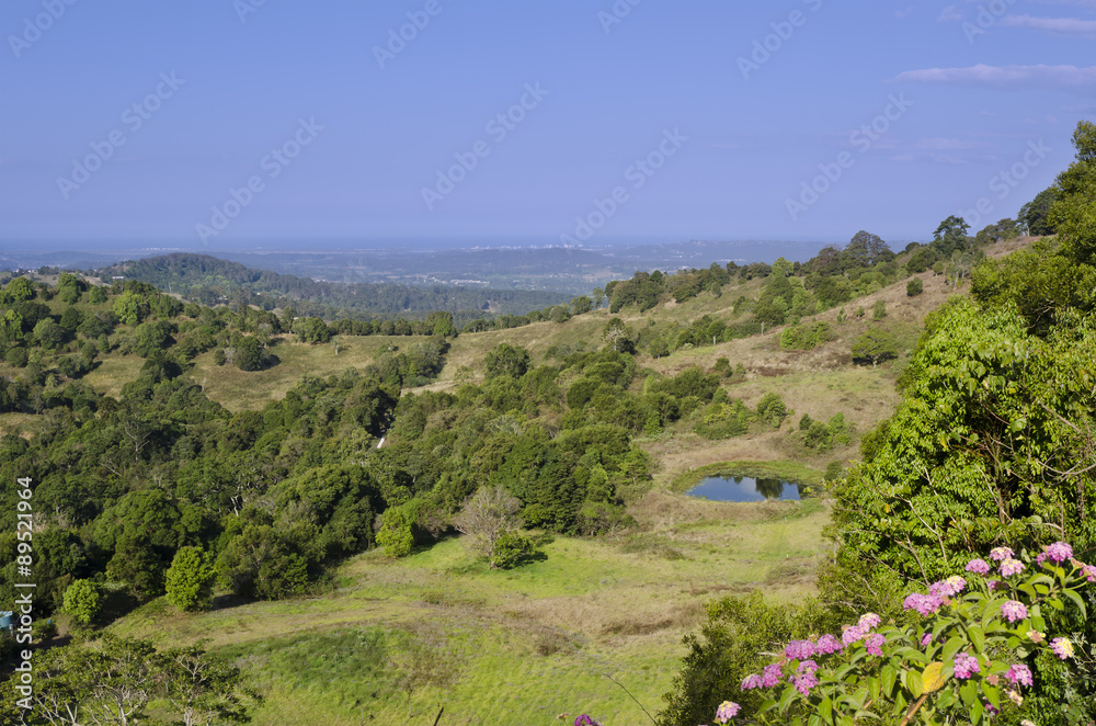 Obraz premium Scenic Sunshine Coast view from hinterland