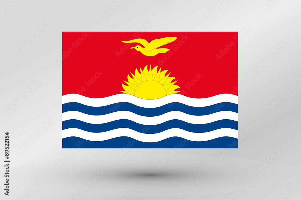 Flag Illustration of the country of Kiribati Flag Illustration of the country of Kiribati