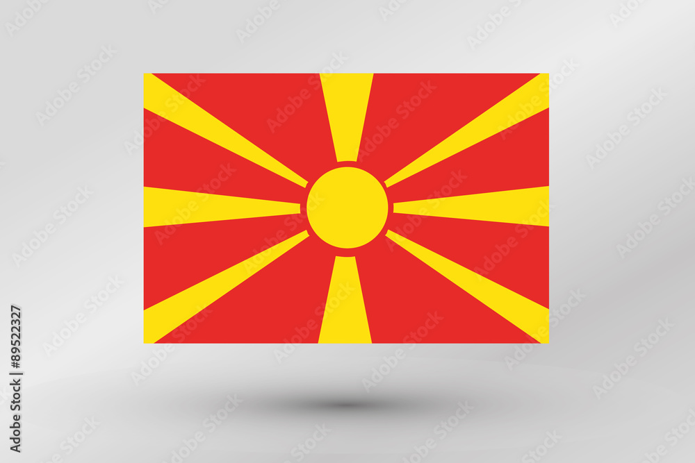 Obraz premium Flag Illustration of the country of Macedonia