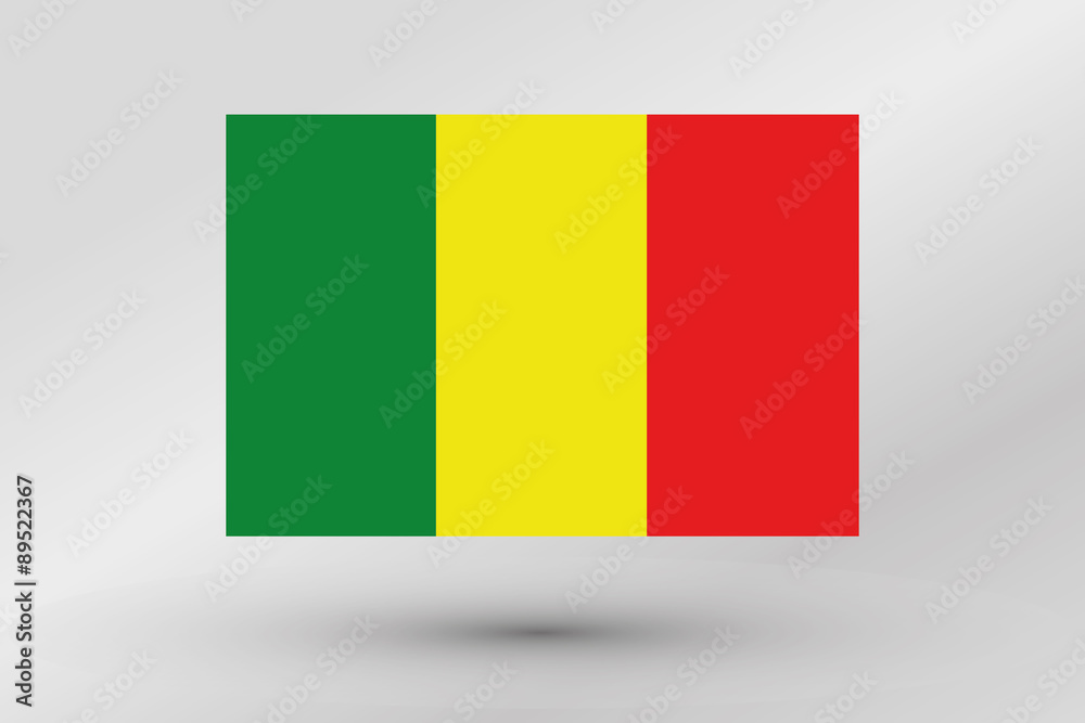 Fototapeta premium Flag Illustration of the country of Mali