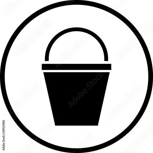 Vector bucket illustration isolated on white