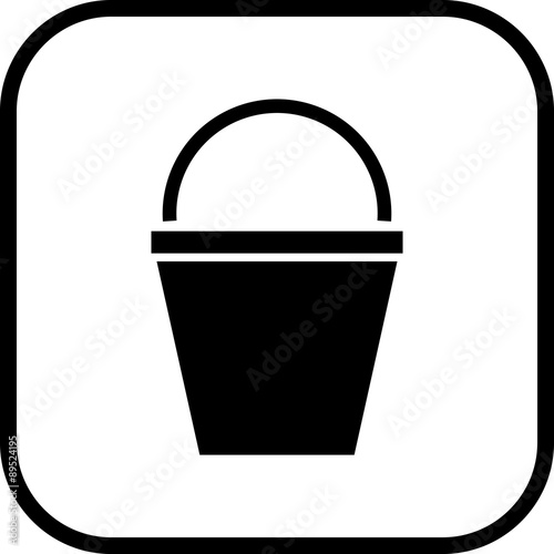 Vector bucket illustration isolated on white
