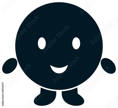 Vector dot character isolated on white background