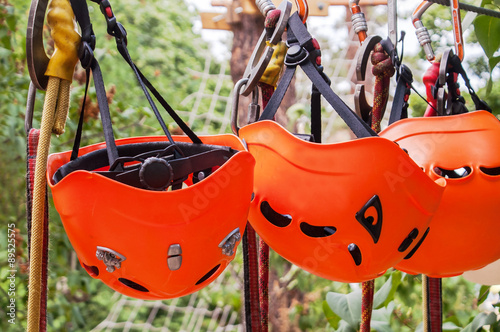 orange helmet