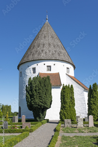 The Ols Kirke in Olsker, Bornholm island, Denmark. photo