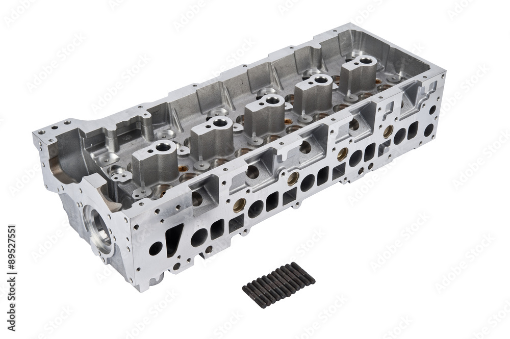 Car engine cylinder head isolated on white background Car engine cylinder head isolated on white background
