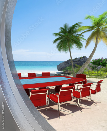 Beach meeting photo