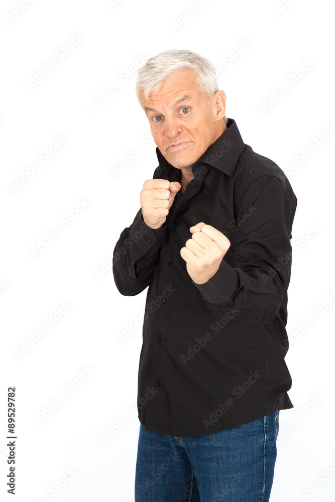 Handsome man doing different expressions in different sets of clothes: boxe
