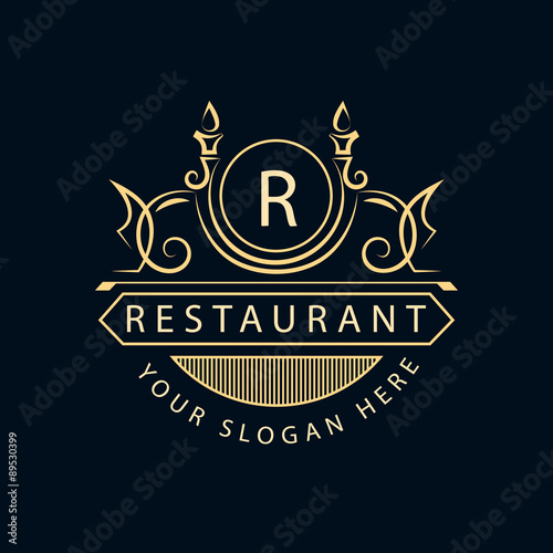 Monogram design elements, graceful template. Calligraphic elegant line art logo design. Letter sign emblem R for Royalty, business card, Boutique, Hotel, Restaurant, Cafe, Jewelry. Vector illustration