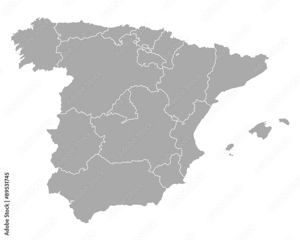Karte von Spanien - obrazy, fototapety, plakaty 