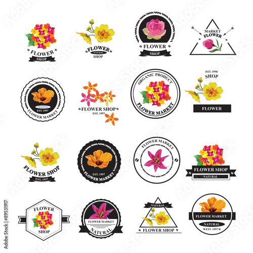 Beauty cosmetic icons. Vector illustration.
