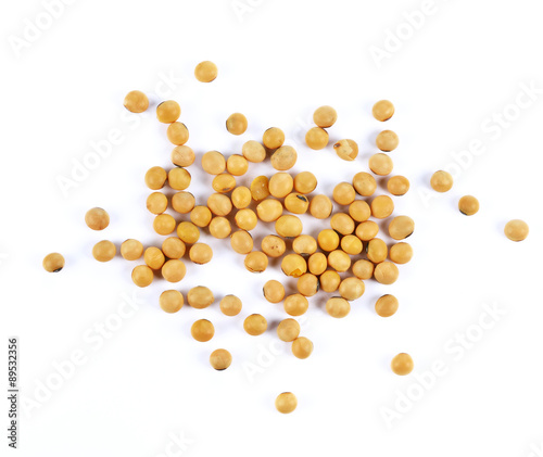 soybean on white background