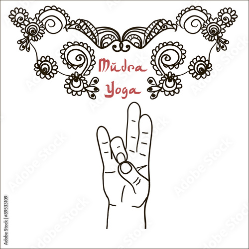 Element yoga Prithivi mudra hands