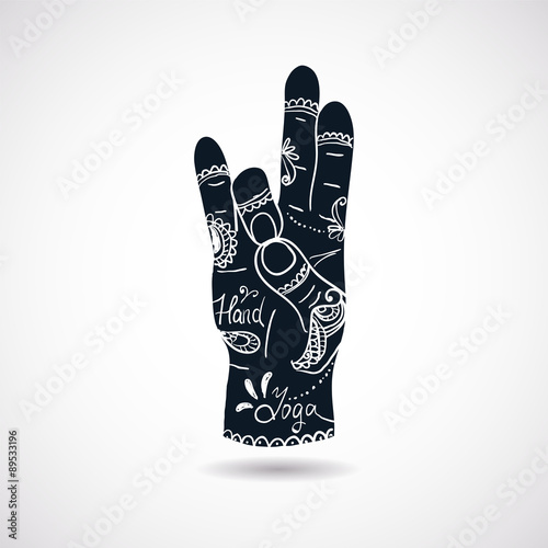 Element yoga Prithivi mudra hands