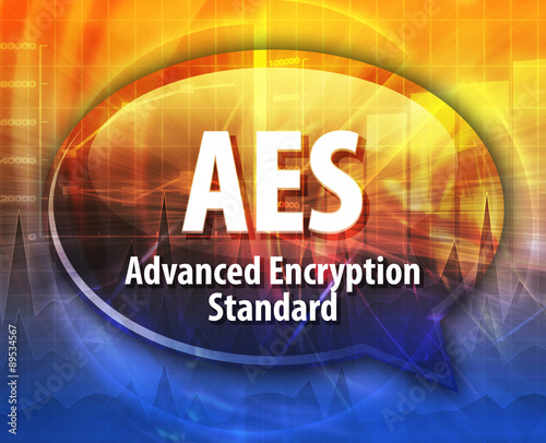 AES acronym definition speech bubble illustration