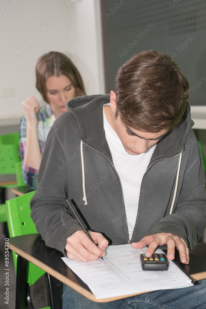 Obraz premium Teenagers studying