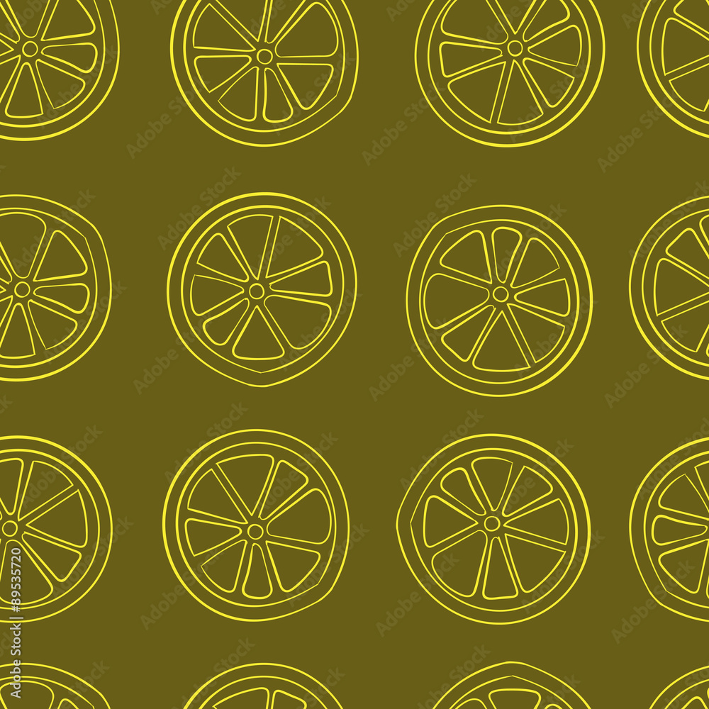 Seamless lemon contours Seamless lemon contours