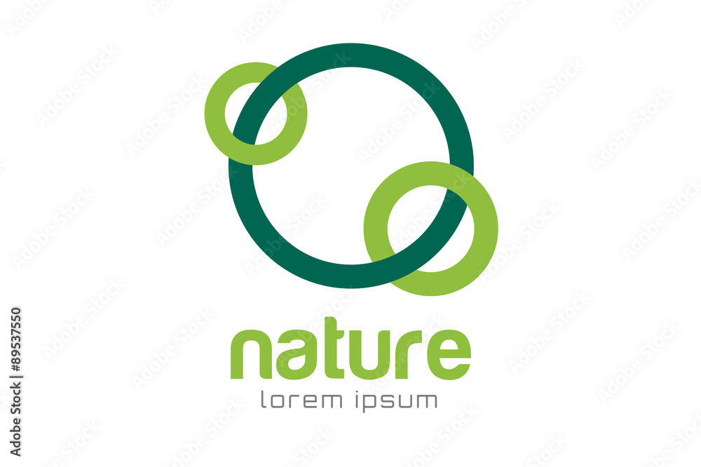 Green nature care togetherness logo Green nature care togetherness logo