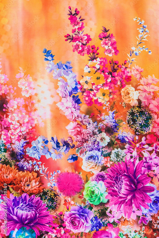 texture of print fabric striped colorful flowers texture of print fabric striped colorful flowers